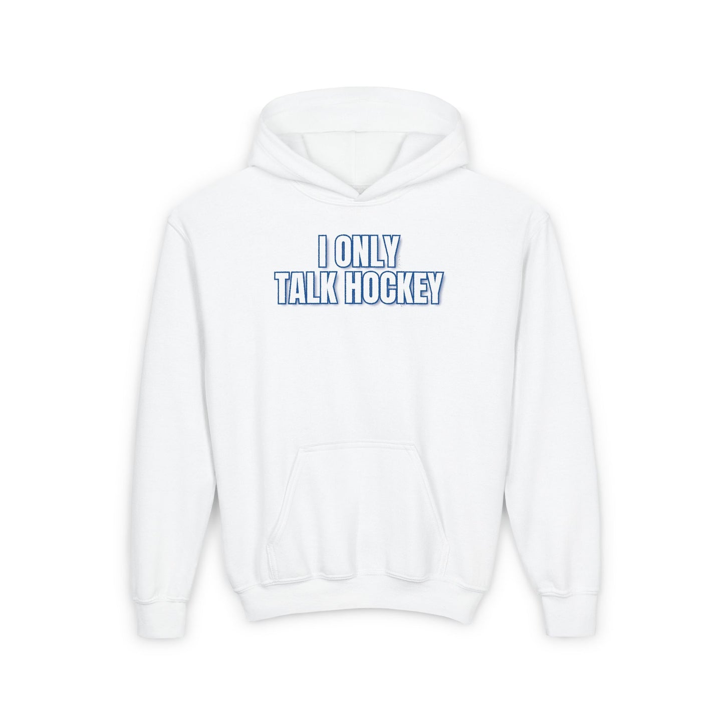 I Only Talk Hockey Kids Hoodie