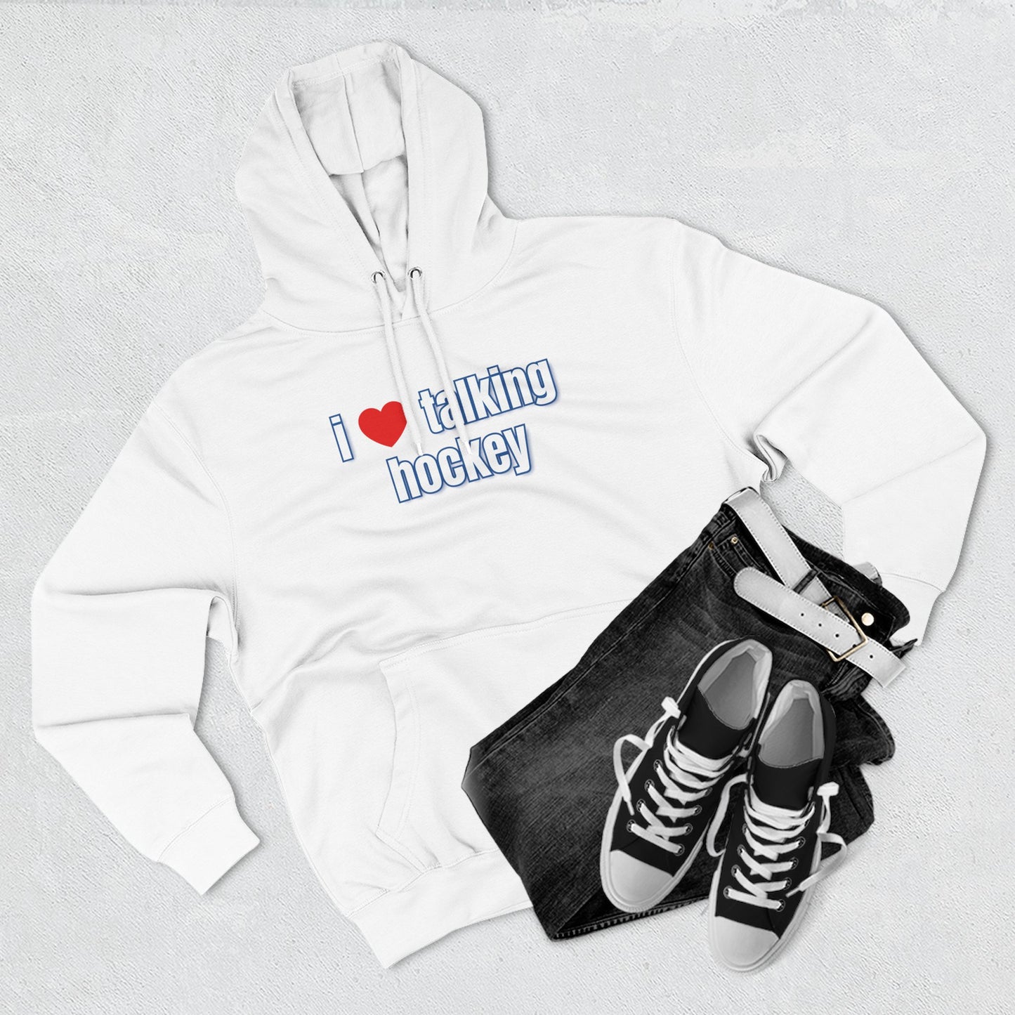 I Love Talking Hockey Hoodie