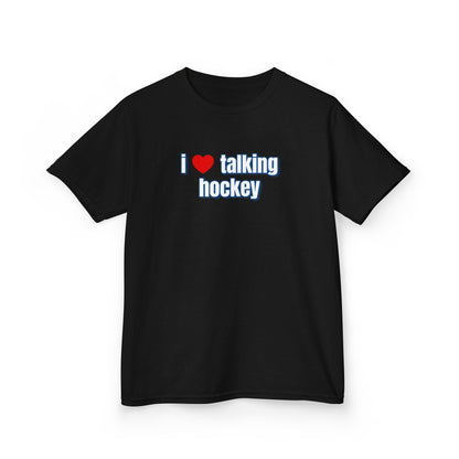 I Love Talking Hockey Kids T-Shirt