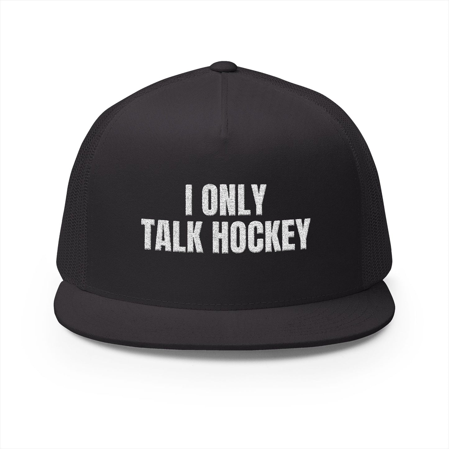 I Only Talk Hockey Black Snapback