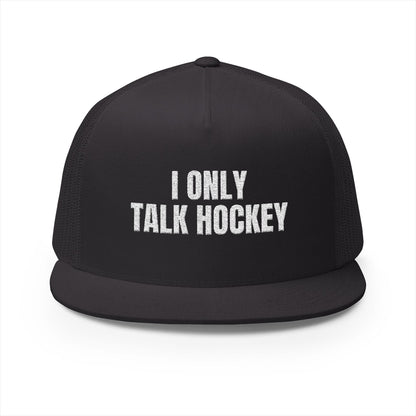 I Only Talk Hockey Black Snapback