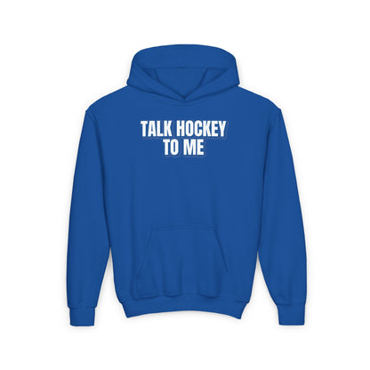 Talk Hockey To Me Kids Hoodie