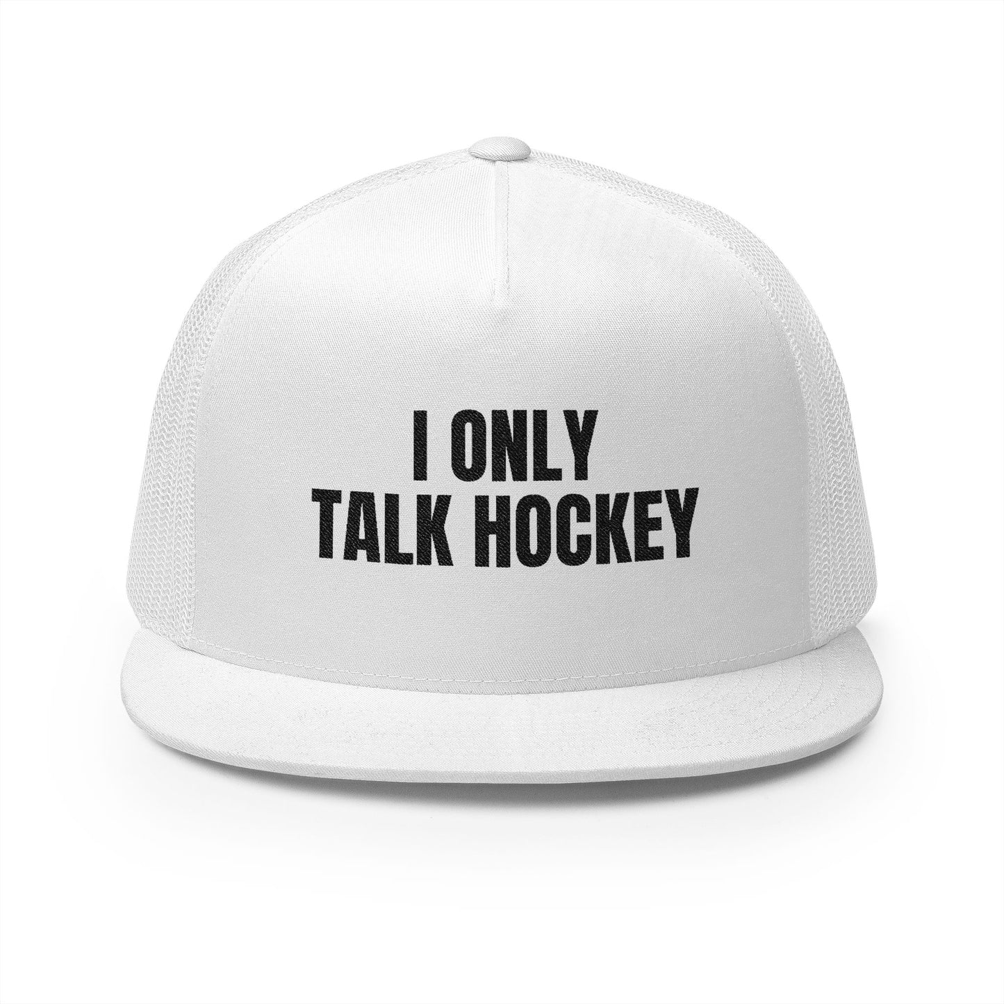 I Only Talk Hockey White Snapback