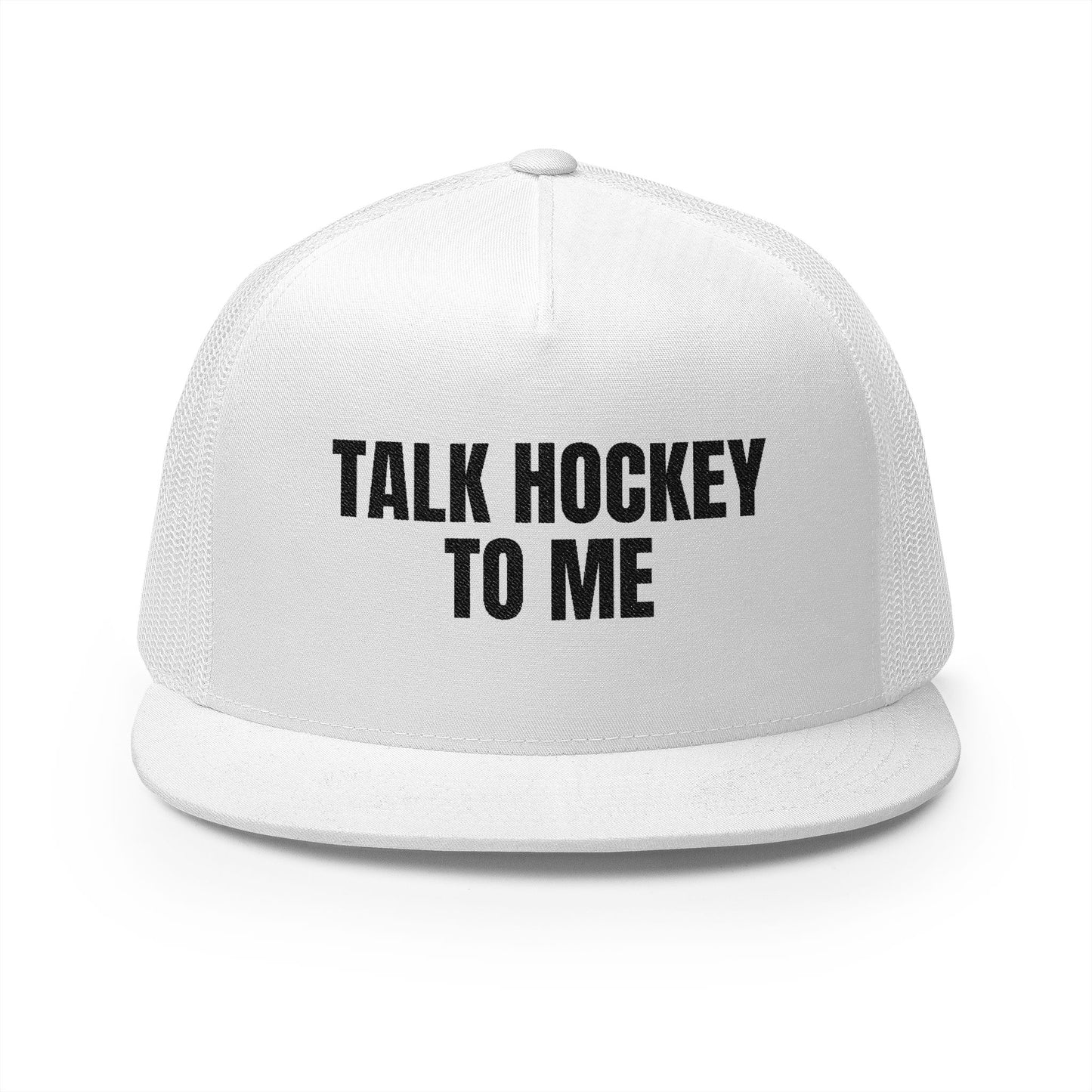 Talk Hockey To Me White Snapback