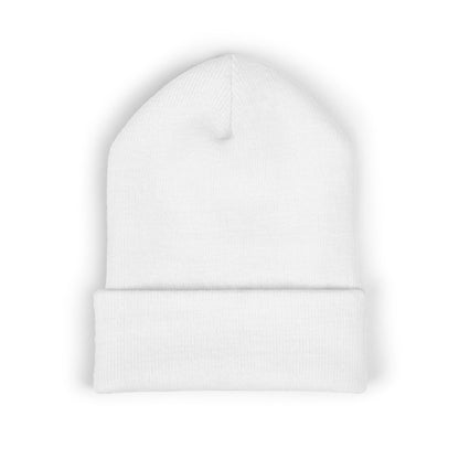 I Love Talking Hockey White Beanie