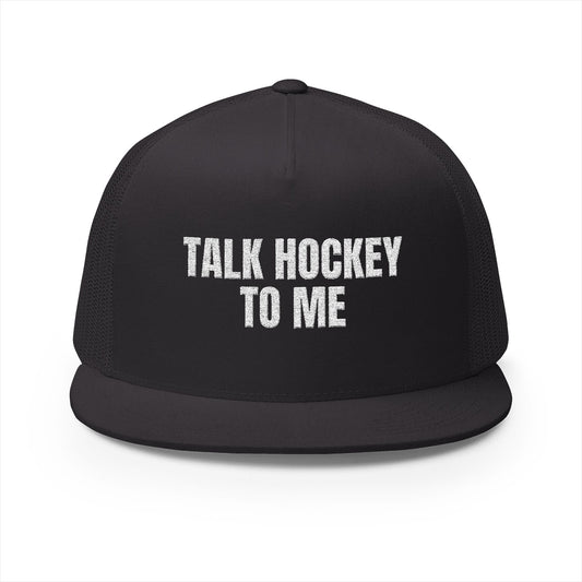 Talk Hockey To Me Black Snapback