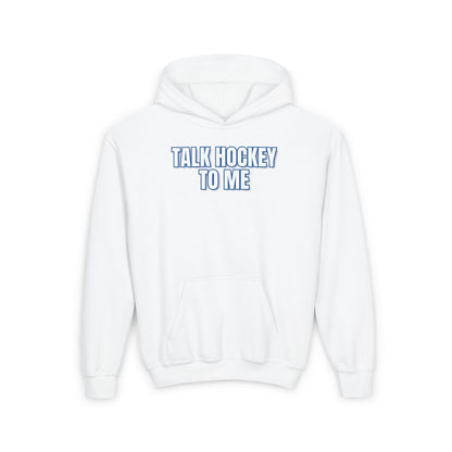 Talk Hockey To Me Kids Hoodie