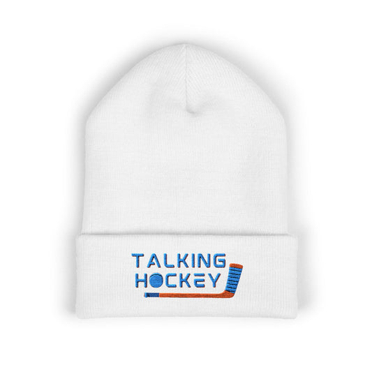 Talking Hockey Alt Logo White Beanie